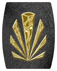 DAREC 602 GD SH BK Gold Sunburst Shimmer Black Background